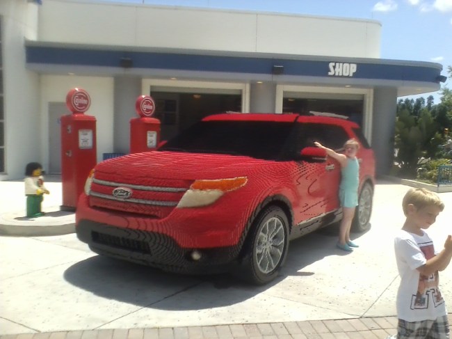 This is at Lego Land in Orlando, a co-worker took his grandson there....he knew I would appreciate this feat of engineering Image