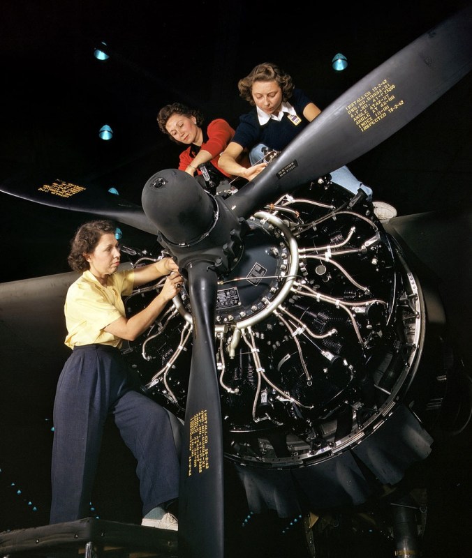 Ladies building Radial Motors